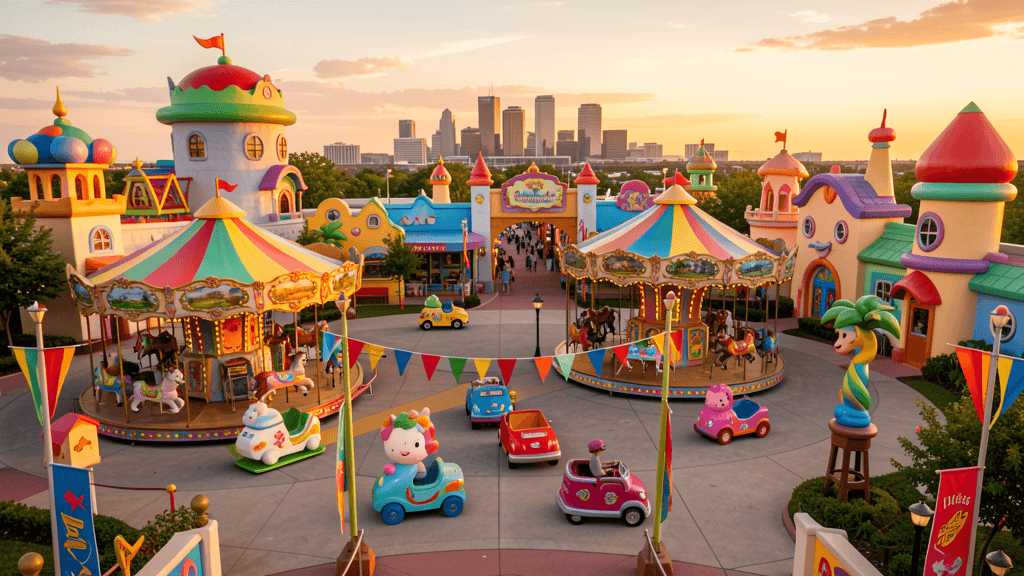 Universal Kids Resort opens July 1 in Frisco — illustration, Jake Team LLC