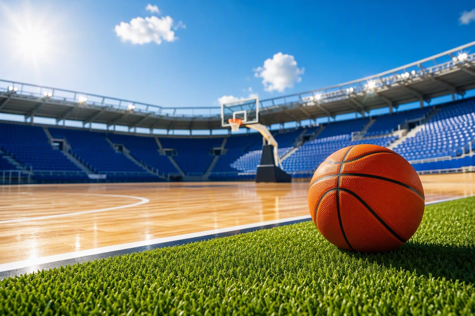 NBA basketball court - illustration, Jake Team LLC