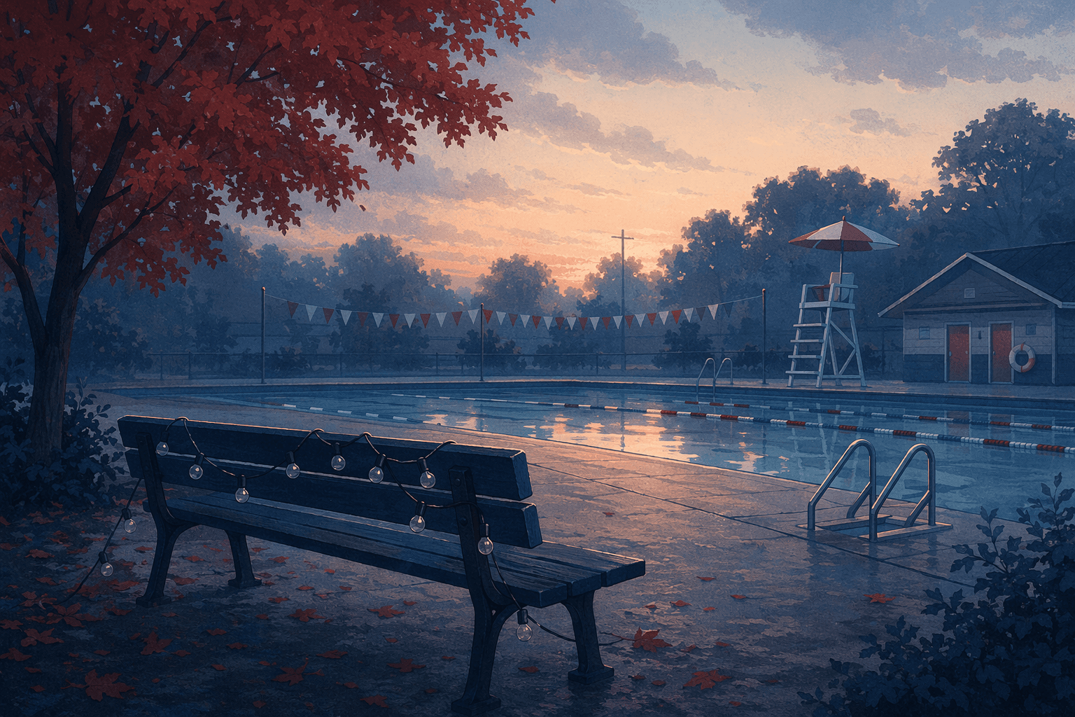 Community Pool Tragedy - illustration, Jake Team LLC