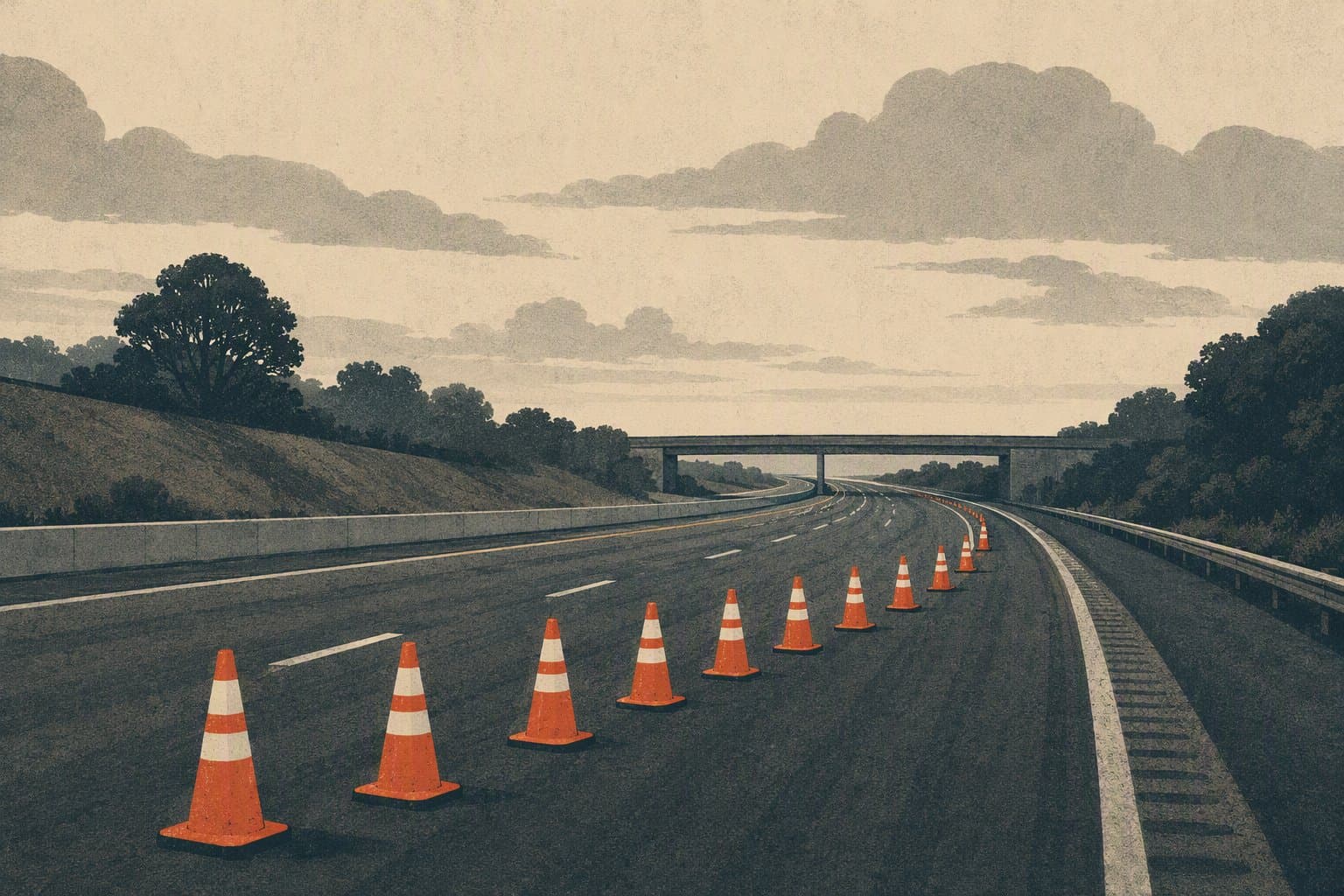 road closure - illustration, Jake Team LLC