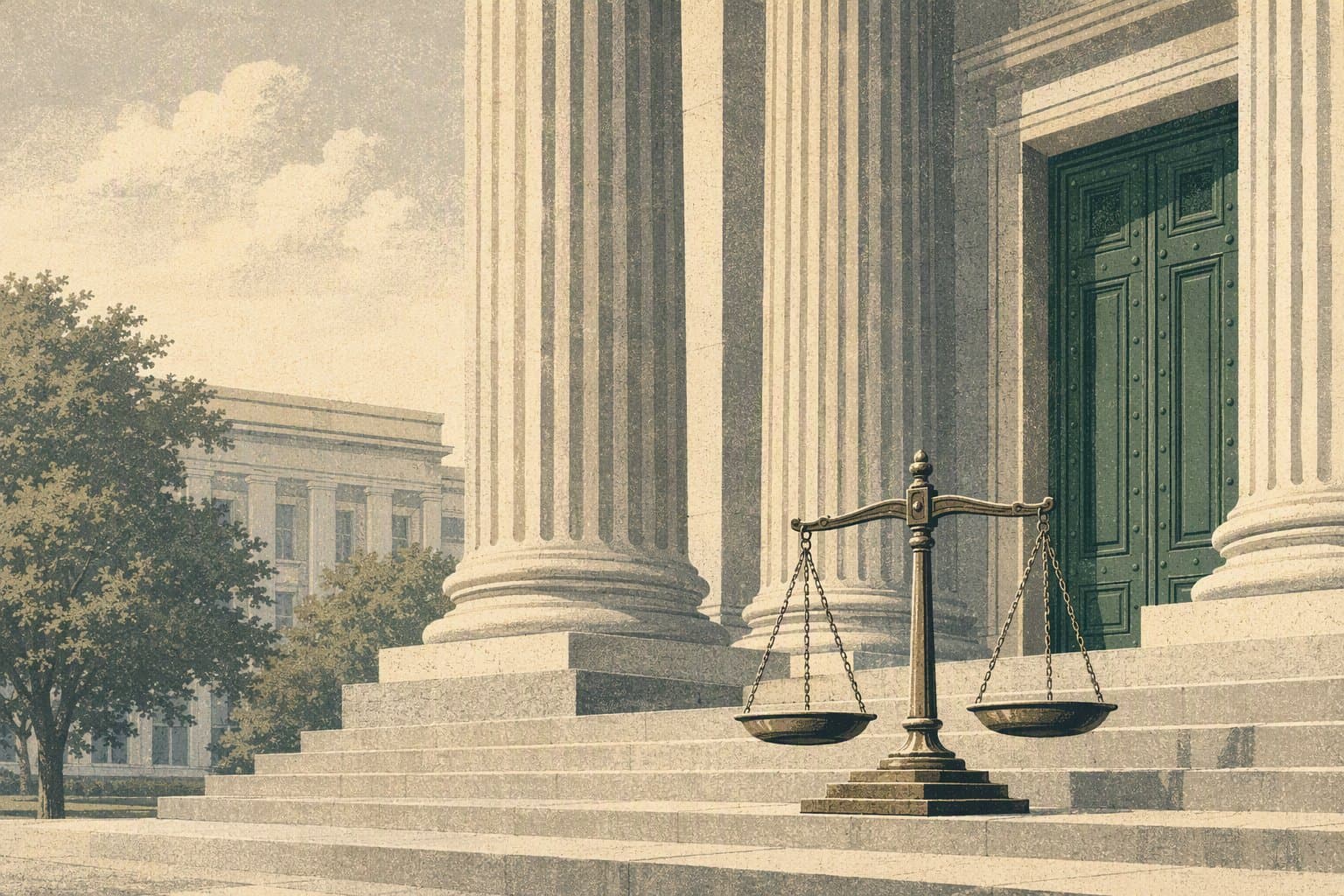 Denton justice - illustration, Jake Team LLC