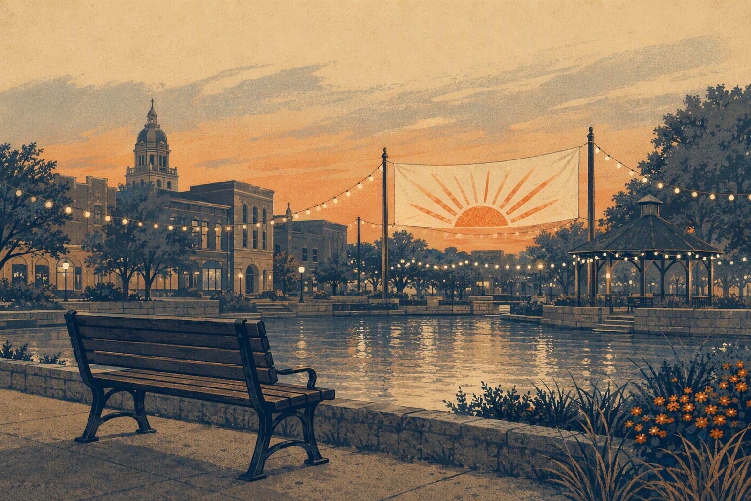 Denton park memorial - illustration, Jake Team LLC