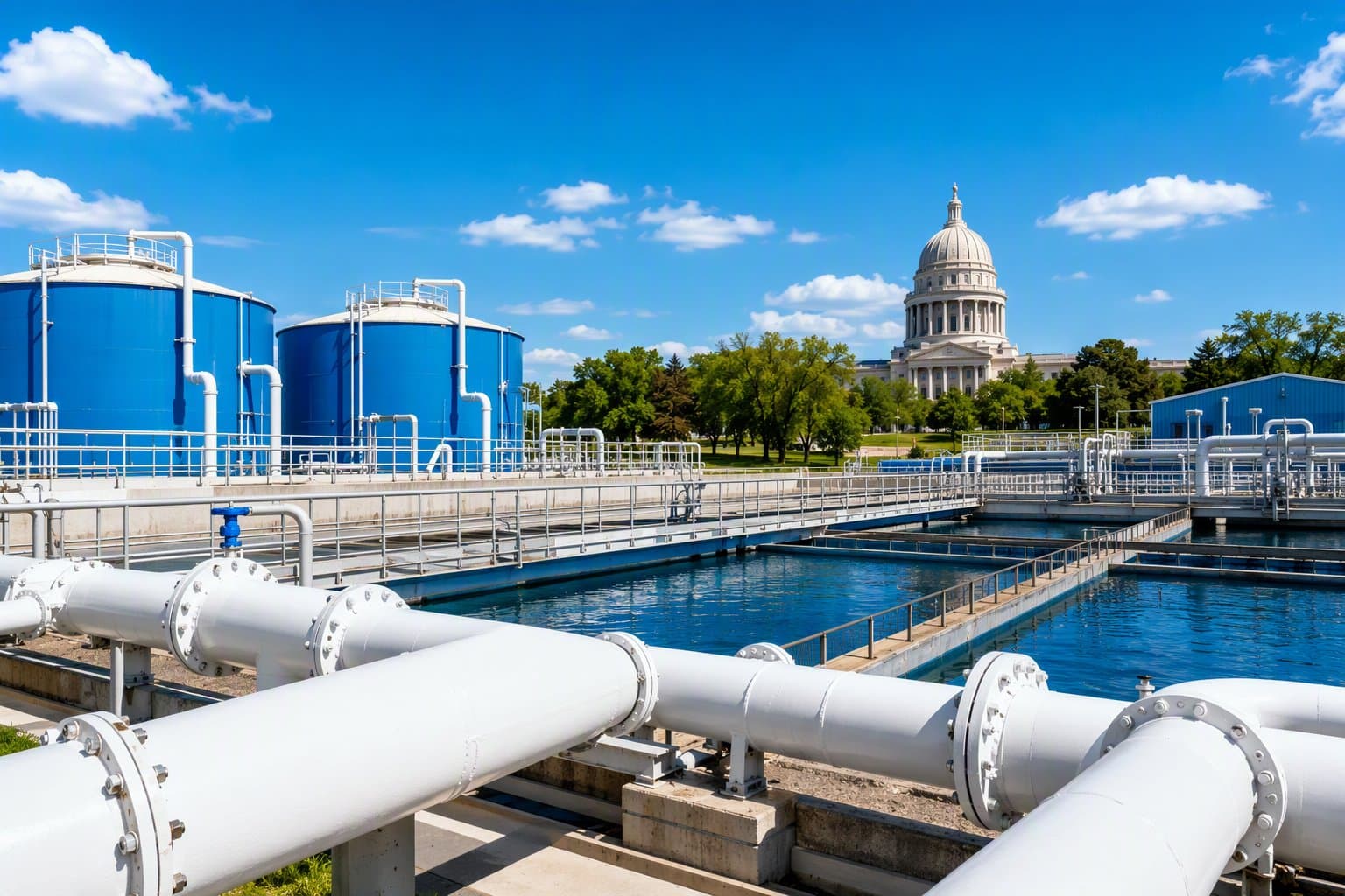 Denton water infrastructure - illustration, Jake Team LLC