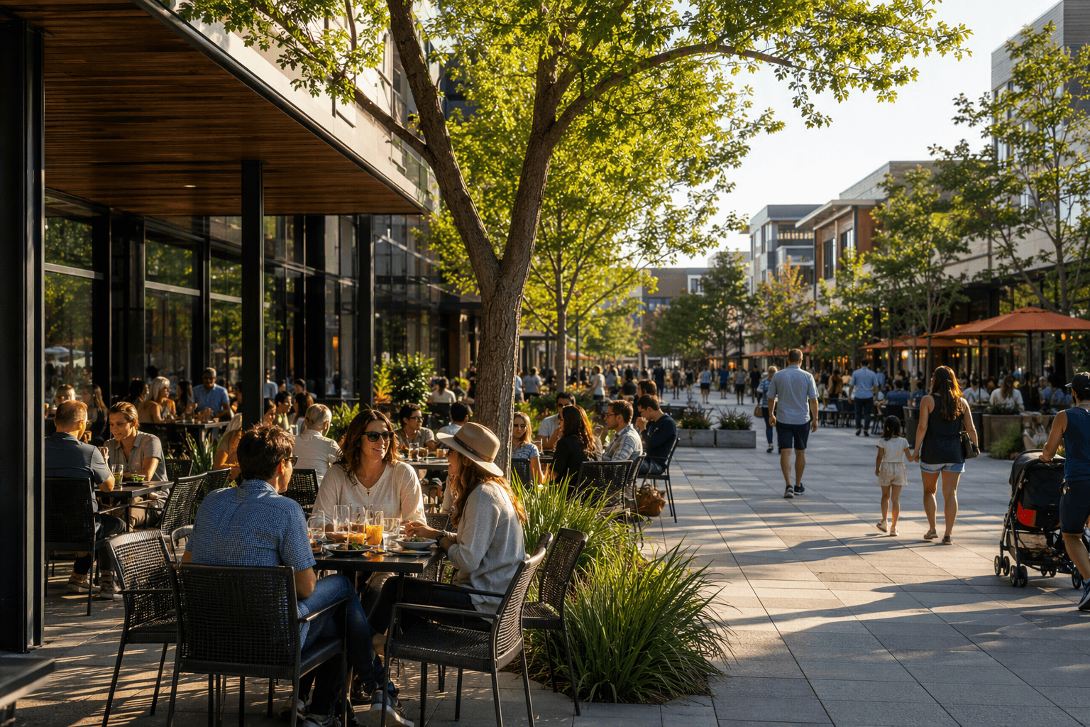 Frisco dining scene - illustration, Jake Team LLC