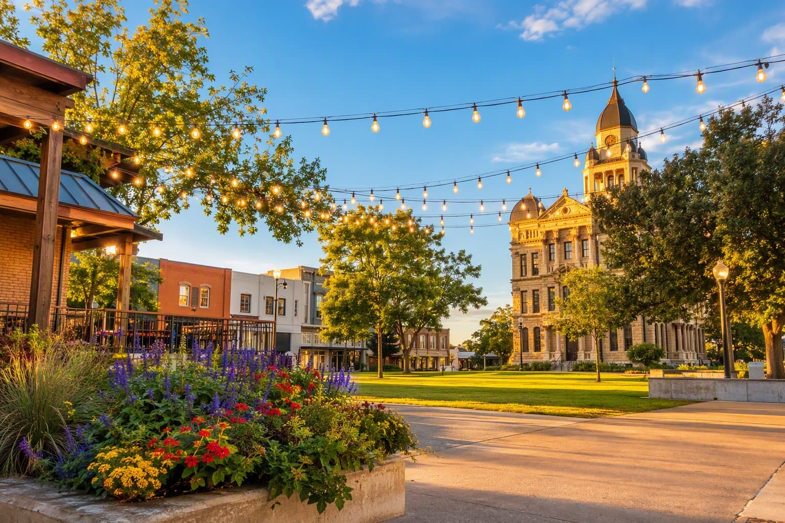 Denton festival lights - illustration, Jake Team LLC