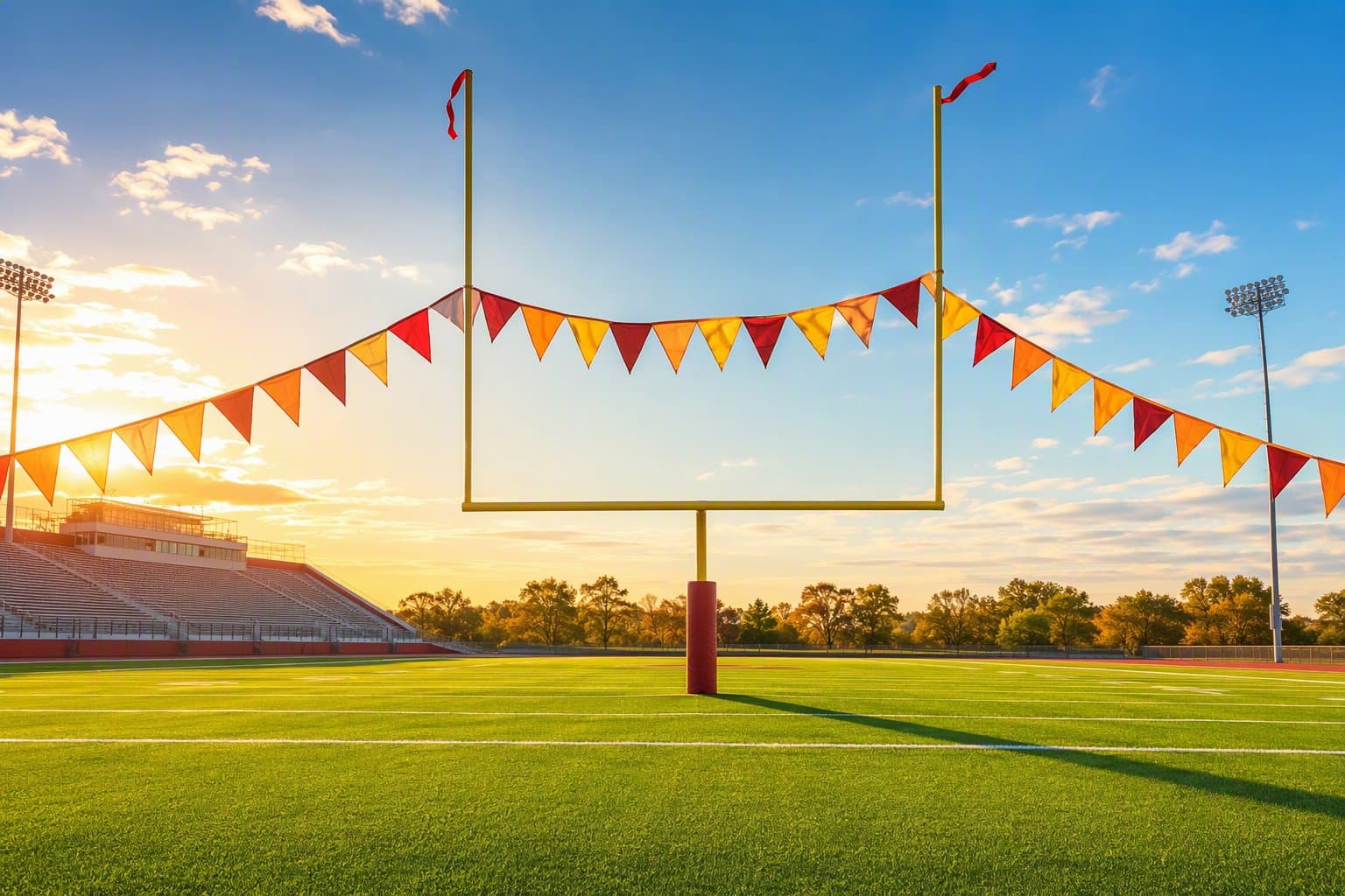 high school football field - illustration, Jake Team LLC