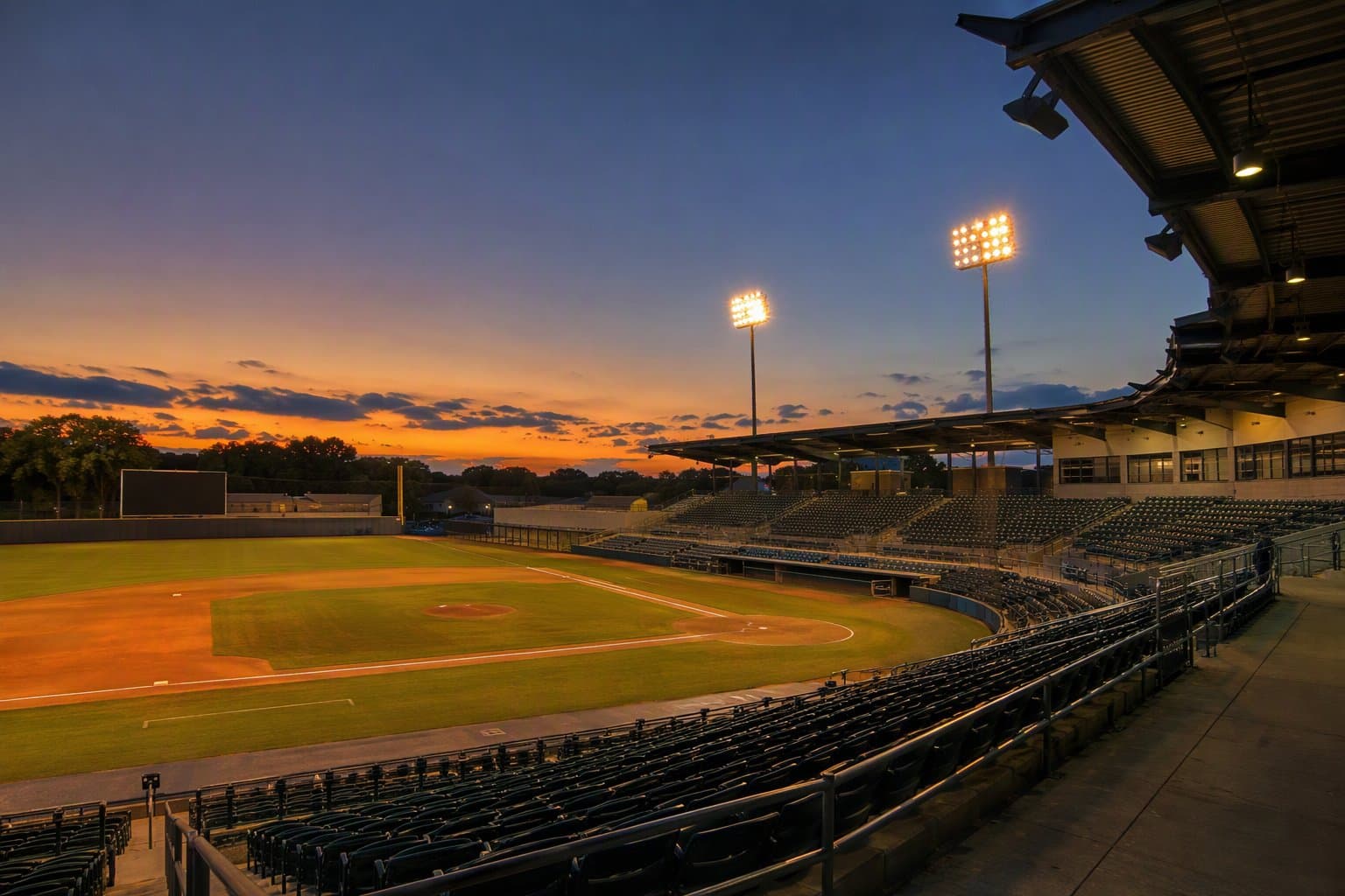 Baseball stadium lighting - illustration, Jake Team LLC