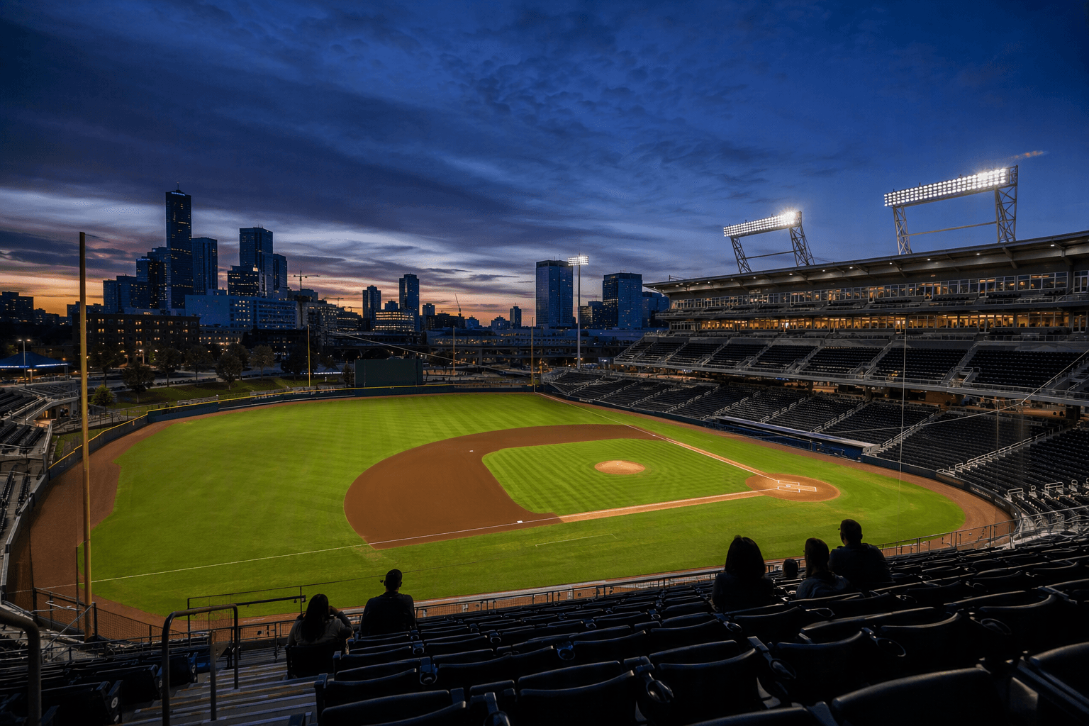 professional baseball stadium - illustration, Jake Team LLC