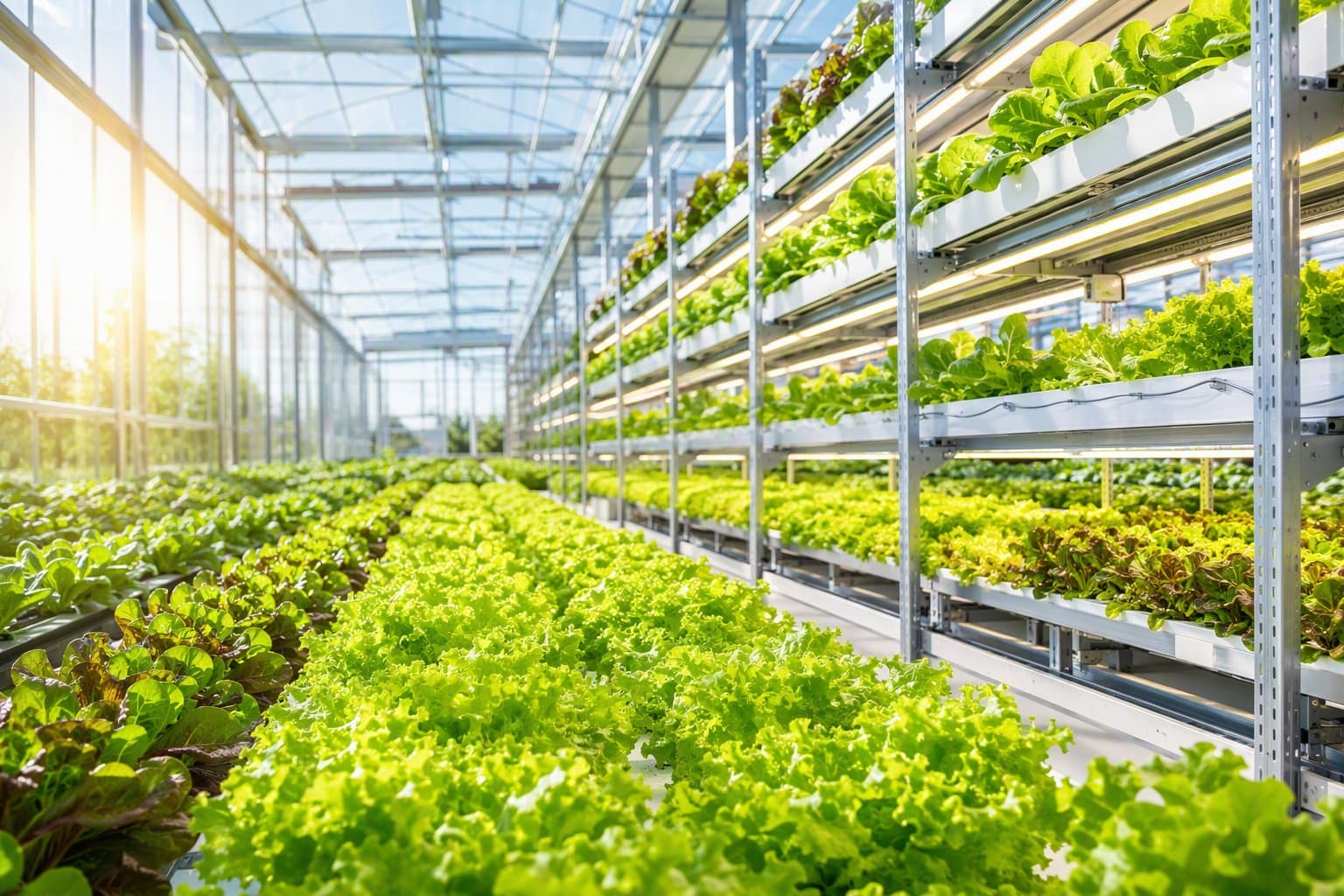 hydroponic lettuce farm - illustration, Jake Team LLC