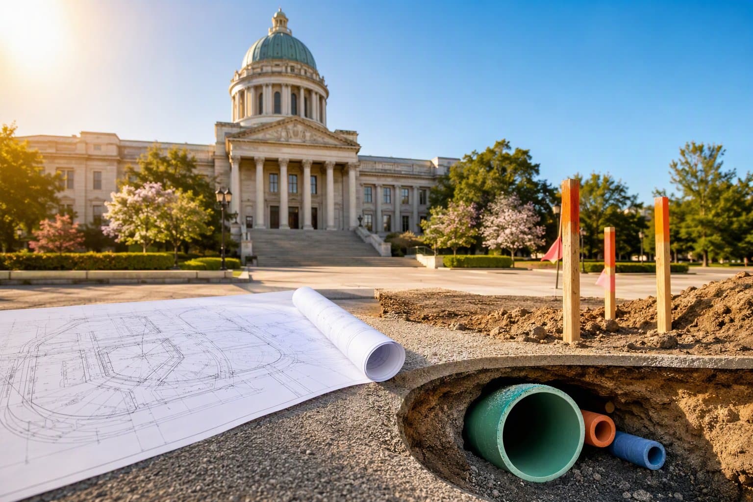 Civic sewer planning - illustration, Jake Team LLC