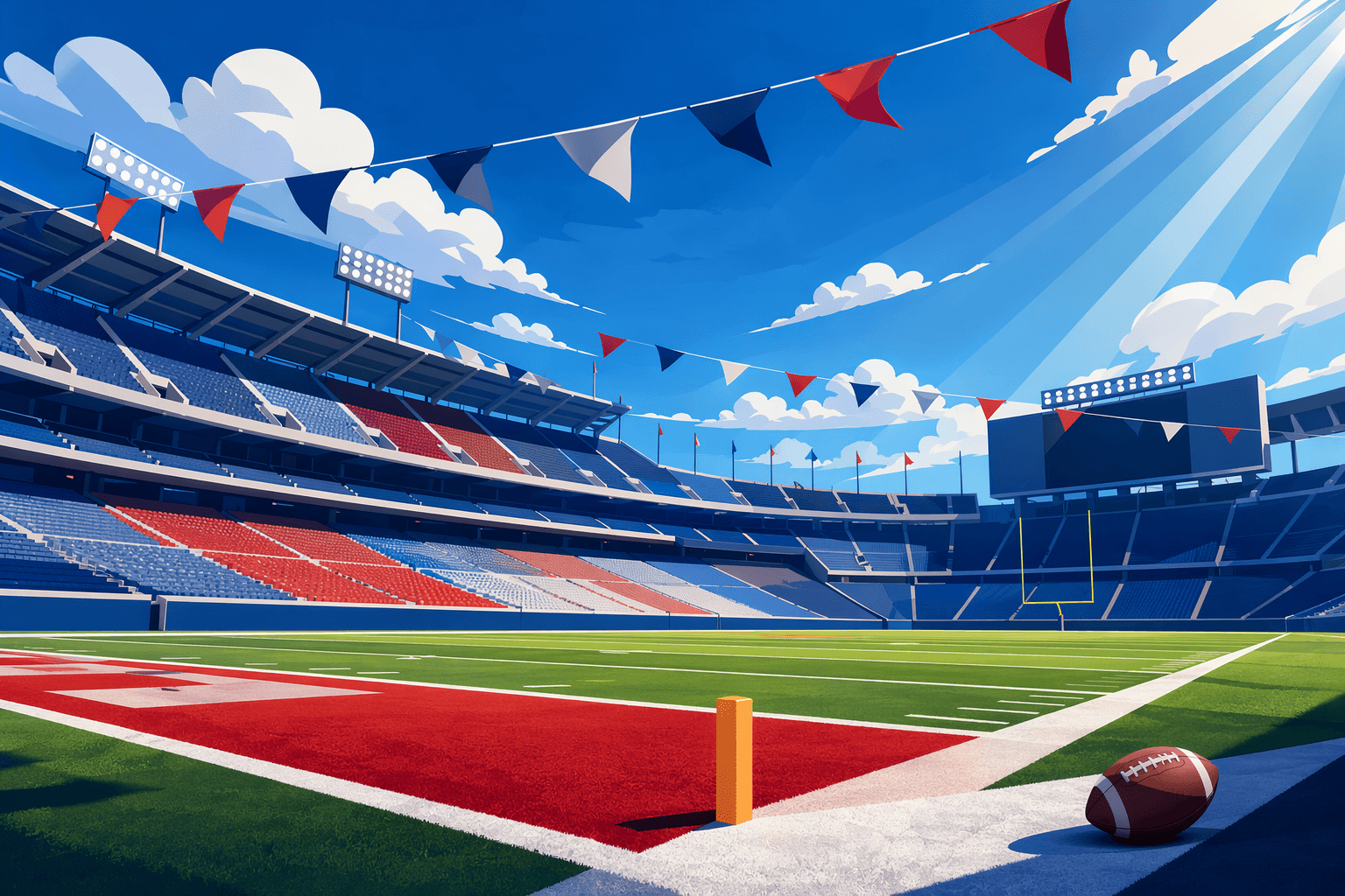 Football stadium lights - illustration, Jake Team LLC