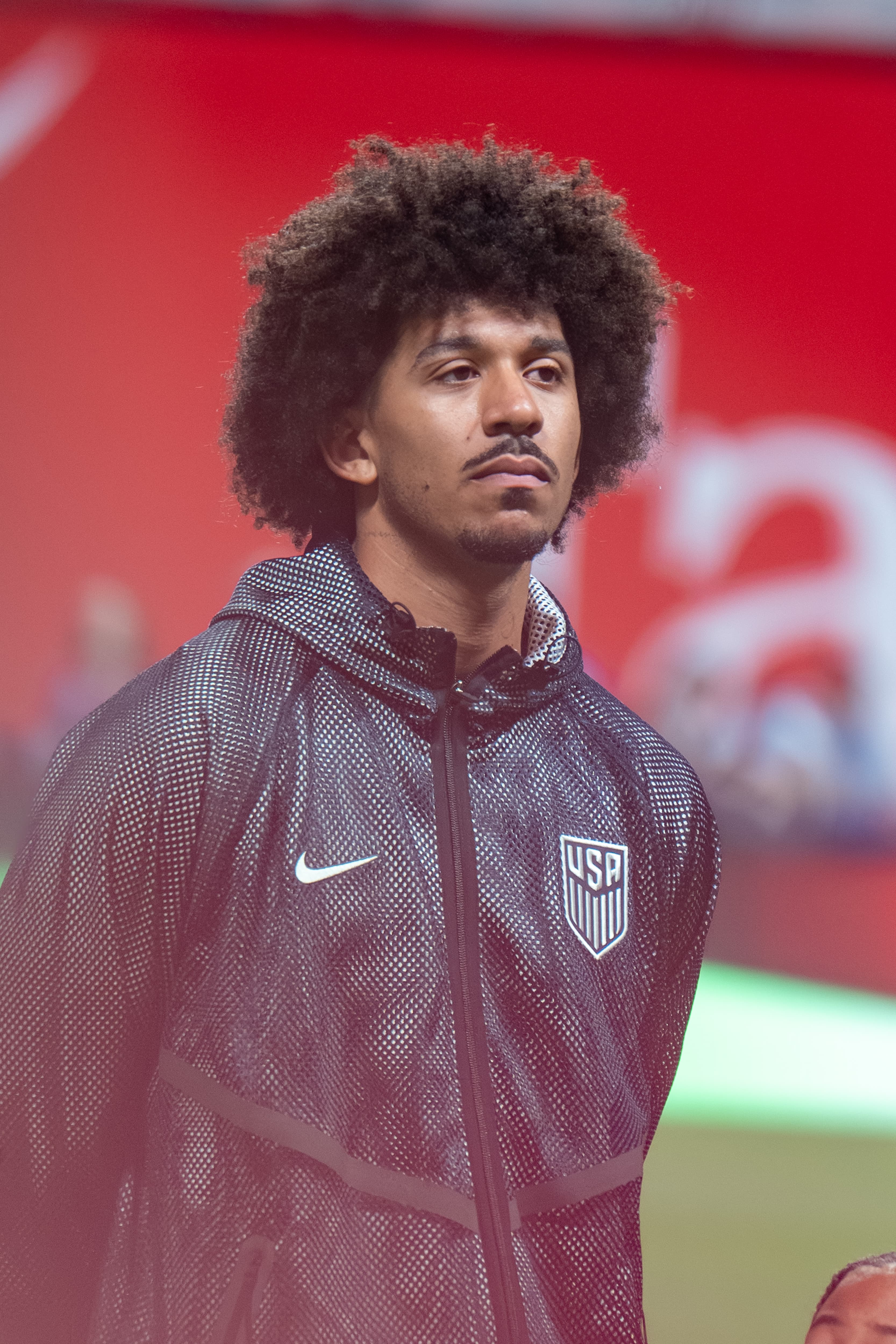 Chris Richards before the U.S. match against Portugal, March 31, 2026. Photo: Bryan Berlin, CC BY-SA 4.0, via Wikimedia Commons