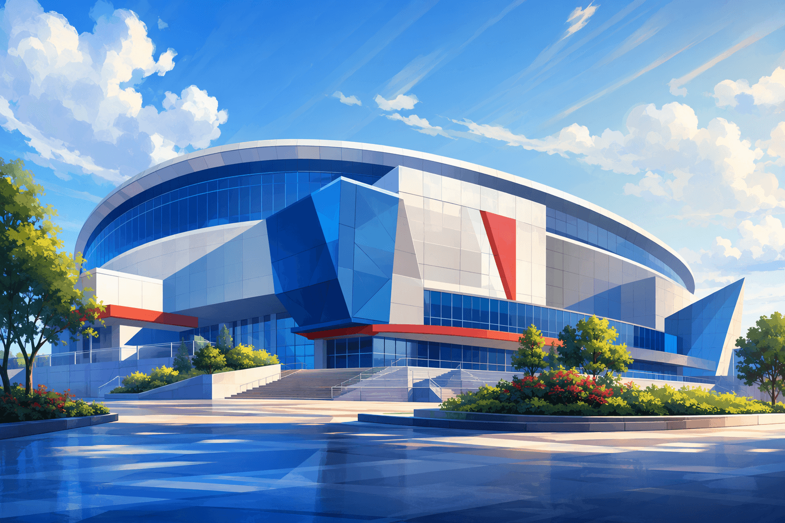 Arena exterior - illustration, Jake Team LLC