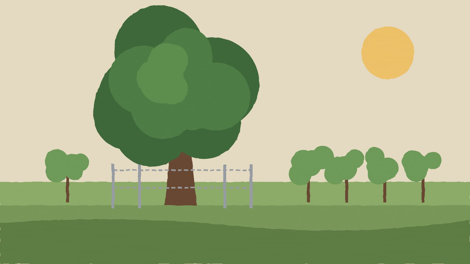 Old oak tree and saplings - illustration, Jake Team LLC