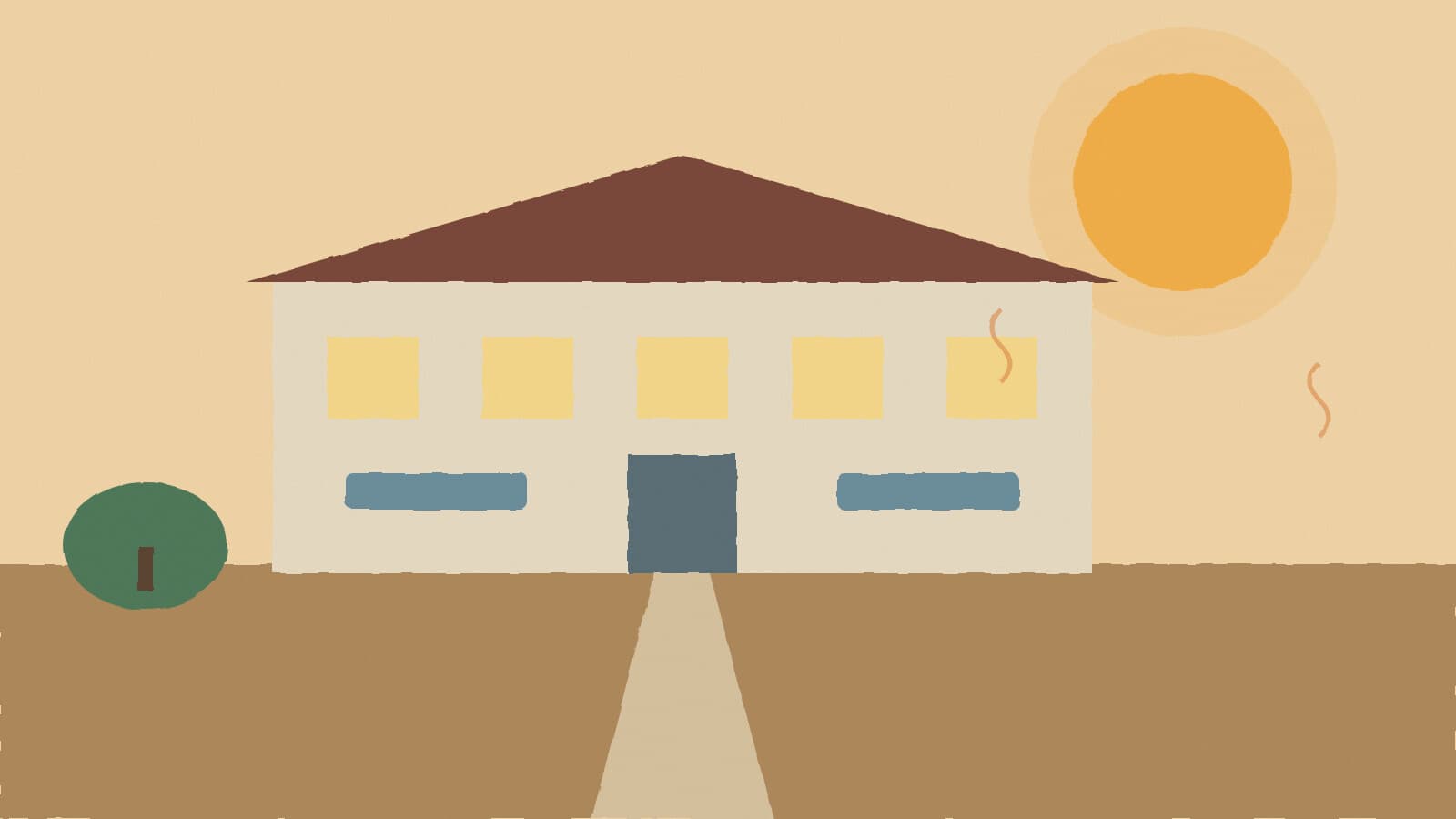 Shelter on a hot evening - illustration, Jake Team LLC