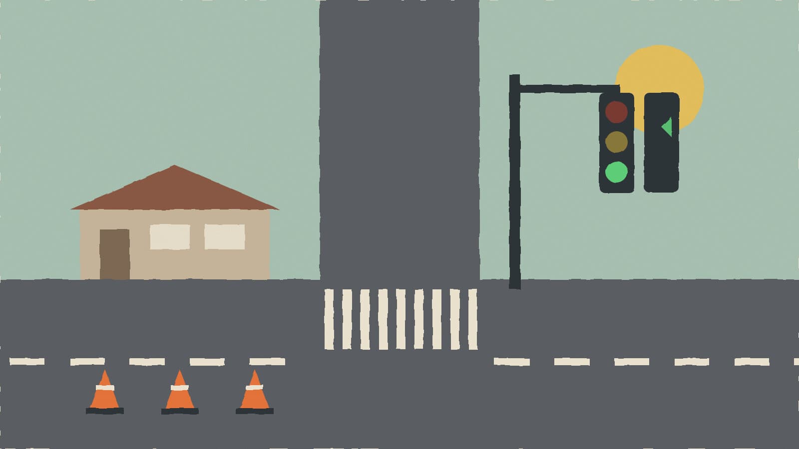 Traffic signal at intersection - illustration, Jake Team LLC