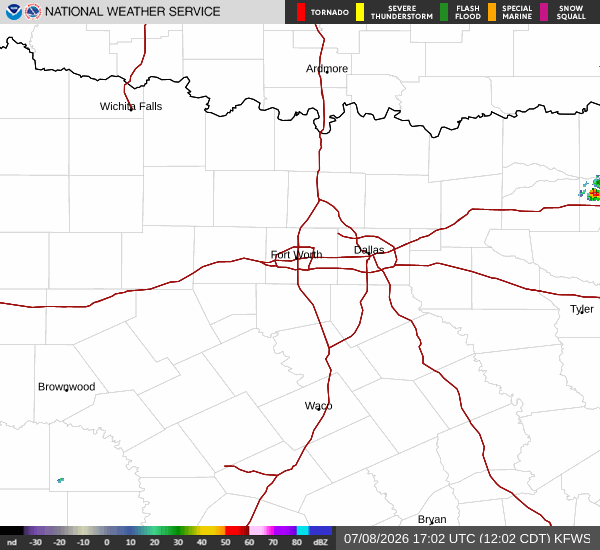 National Weather Service radar for North Texas (KFWS)