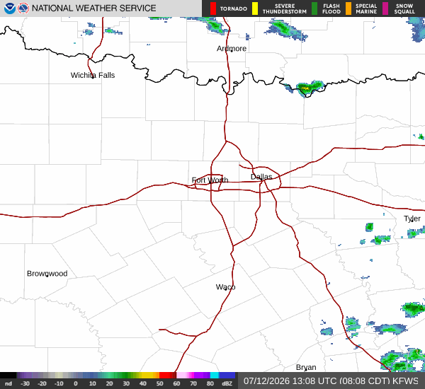 National Weather Service radar for North Texas (KFWS)
