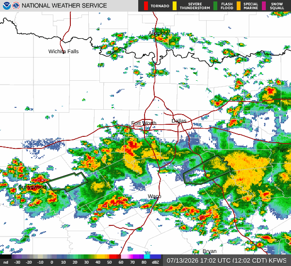 National Weather Service radar for North Texas (KFWS)