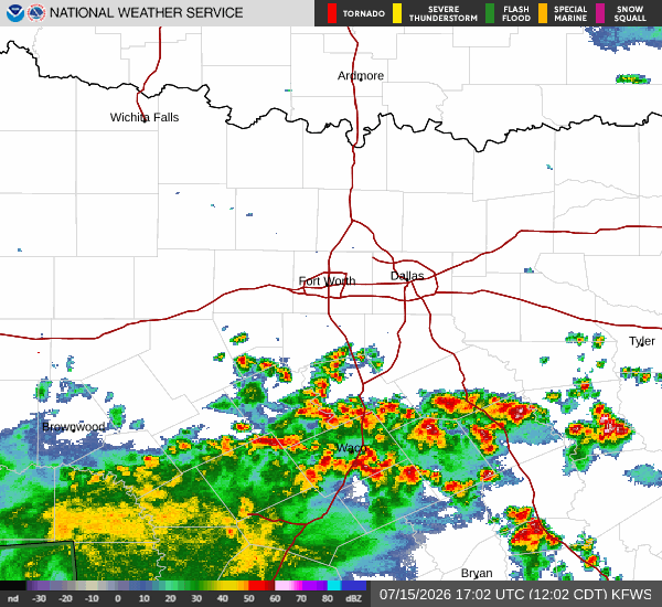 National Weather Service radar for North Texas (KFWS)