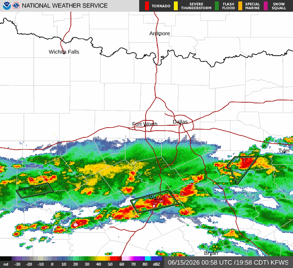 National Weather Service radar for North Texas (KFWS)