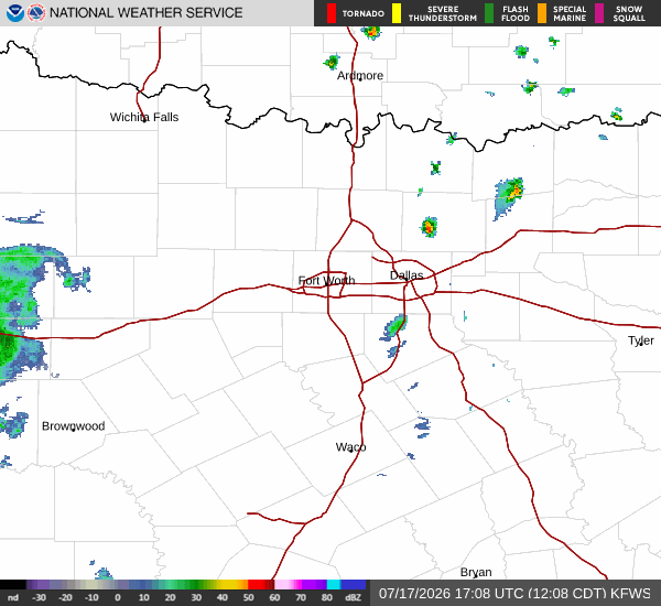 National Weather Service radar for North Texas (KFWS)
