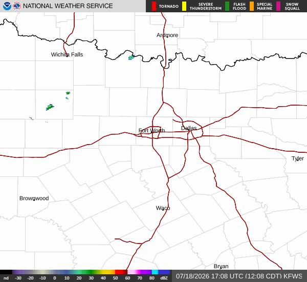 National Weather Service radar for North Texas (KFWS)