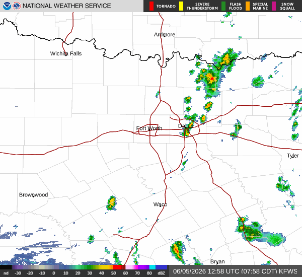 National Weather Service radar for North Texas (KFWS)
