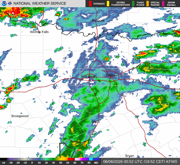 National Weather Service radar for North Texas (KFWS)