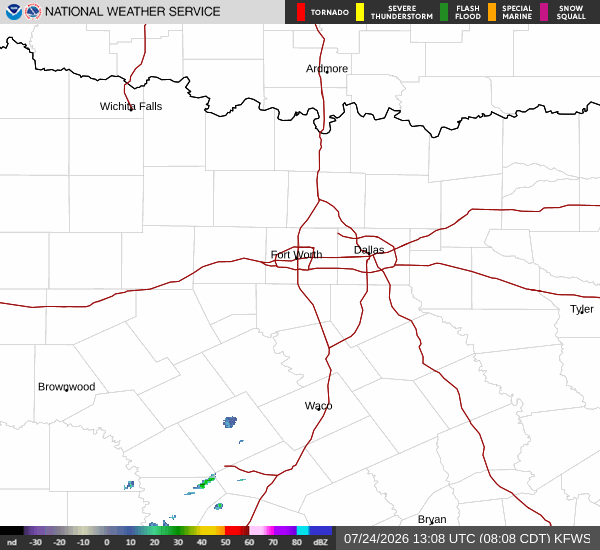 National Weather Service radar for North Texas (KFWS)
