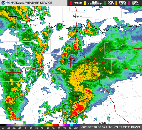 National Weather Service radar for North Texas (KFWS)