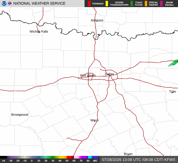 National Weather Service radar for North Texas (KFWS)