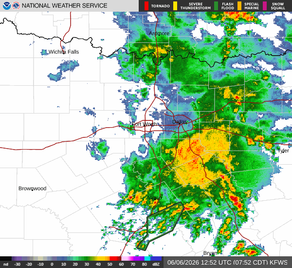 National Weather Service radar for North Texas (KFWS)