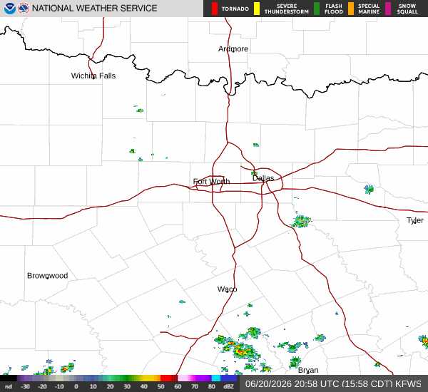 National Weather Service radar for North Texas (KFWS)