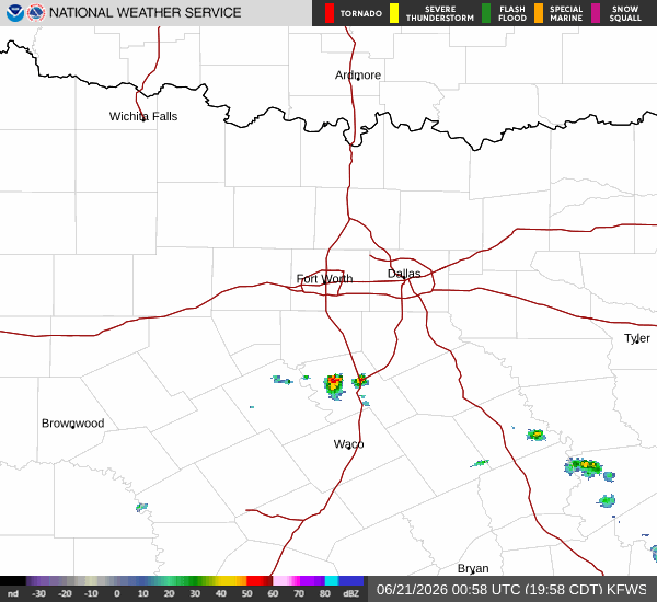 National Weather Service radar for North Texas (KFWS)