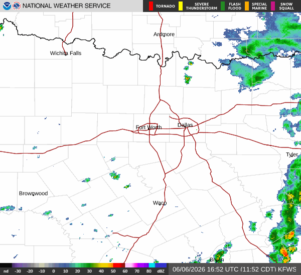 National Weather Service radar for North Texas (KFWS)