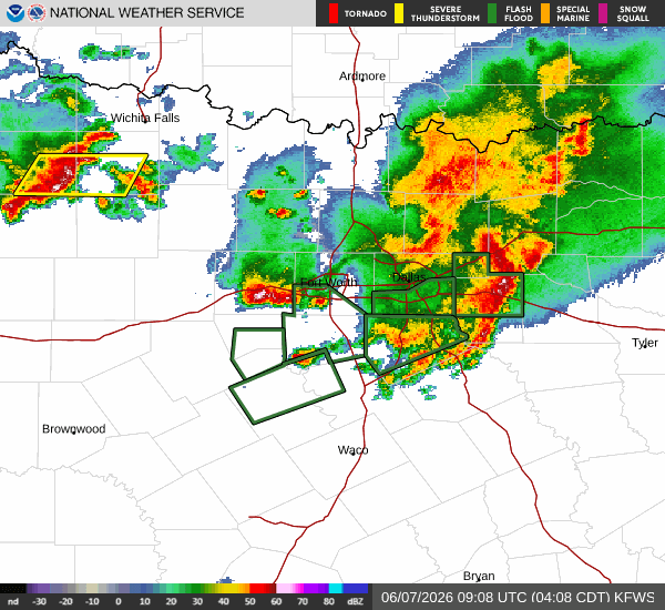 National Weather Service radar for North Texas (KFWS)