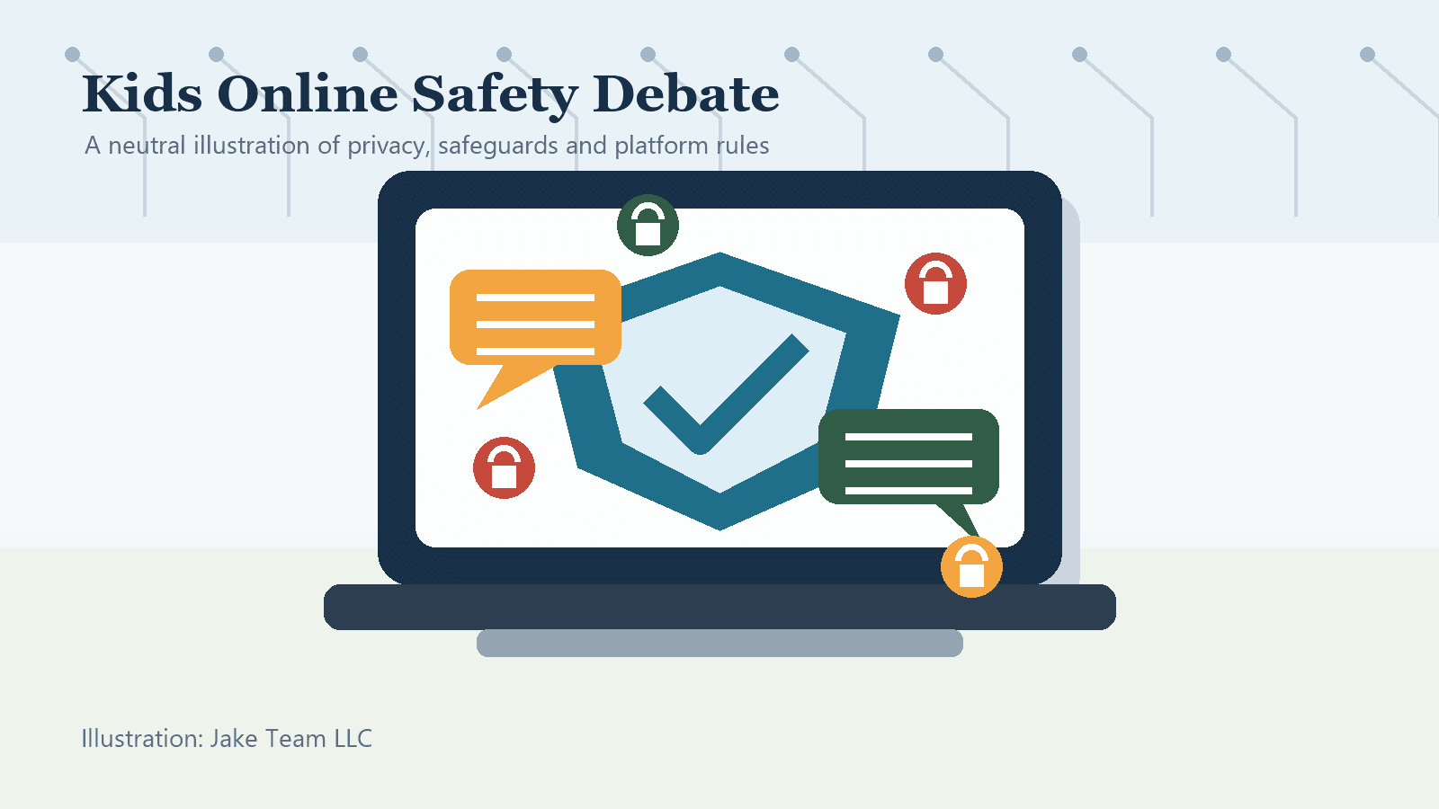 Kids online safety - illustration, Jake Team LLC