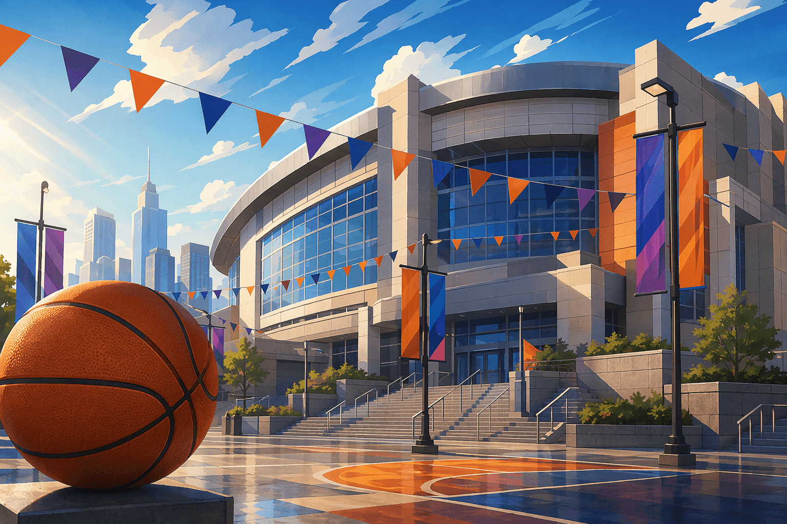 Basketball trades arena - illustration, Jake Team LLC