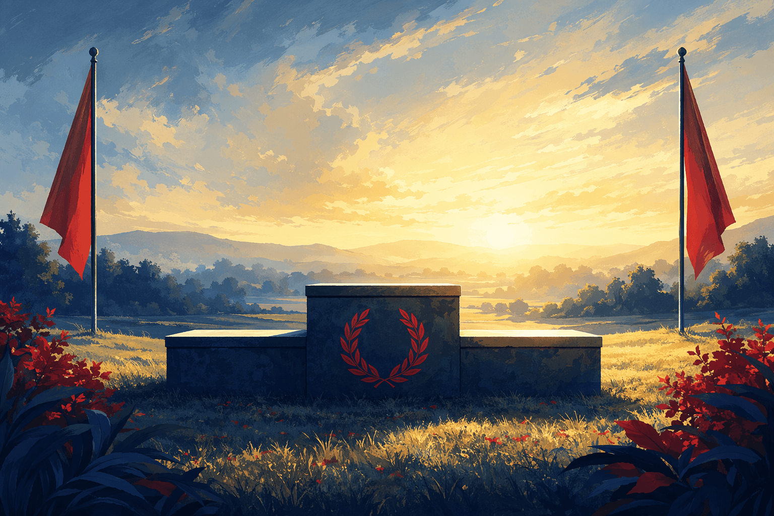 Football stadium memorial - illustration, Jake Team LLC