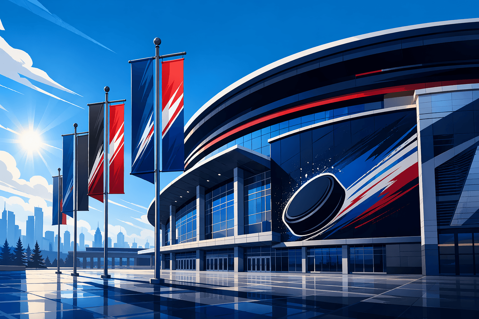 Hockey arena preseason - illustration, Jake Team LLC