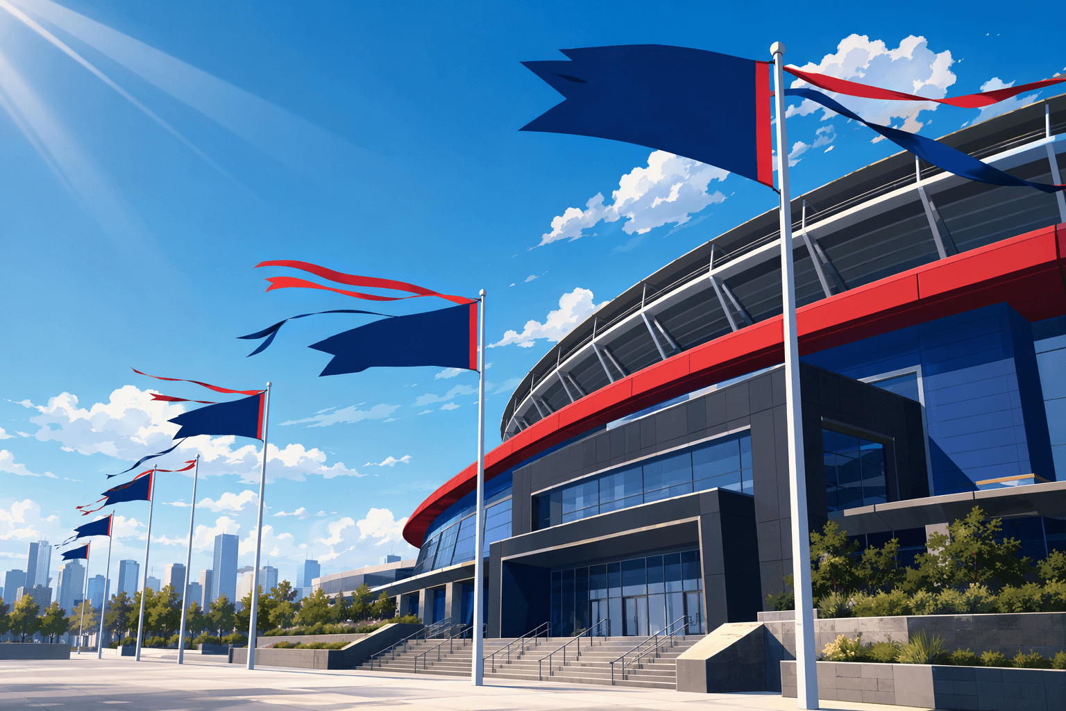 Football stadium commit - illustration, Jake Team LLC