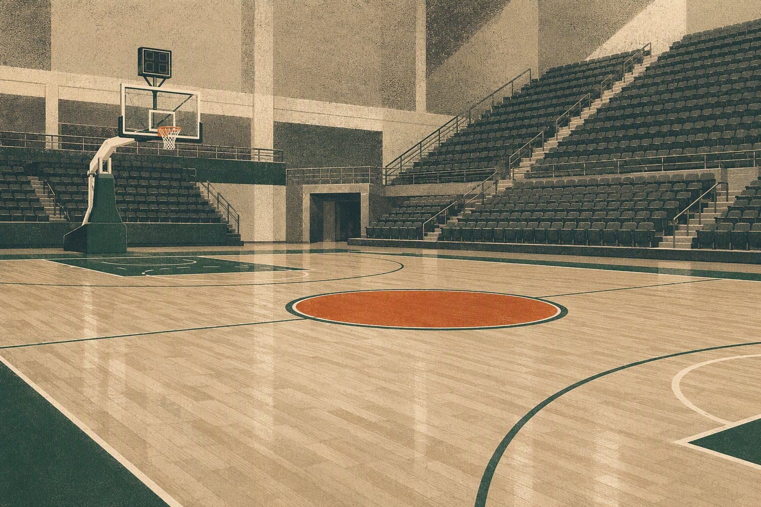 Basked Court - illustration, Jake Team LLC